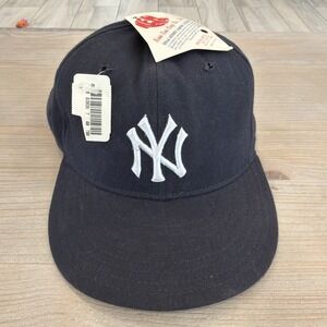 VTG NY Yankees New Era Hat 7 Diamond Collection Wool MLB Green Brim USA Made 90s
